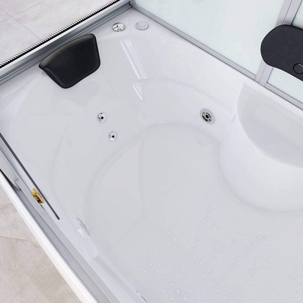 DAMPFDUSCHE DIAMOND BIG - Farbe: Weiß, Größe: 190 x 100 cm