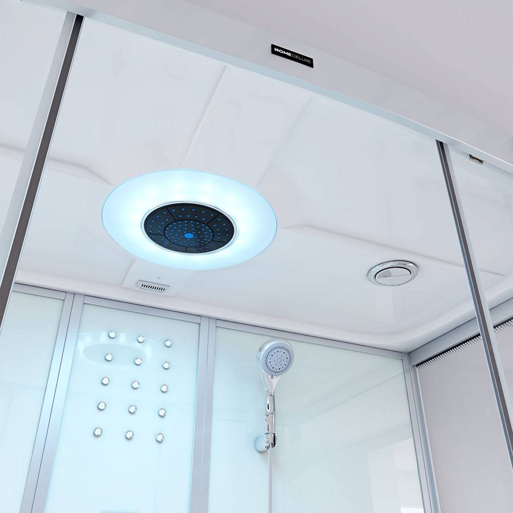 DAMPFDUSCHE DIAMOND BIG - Farbe: Weiß, Größe: 190 x 100 cm