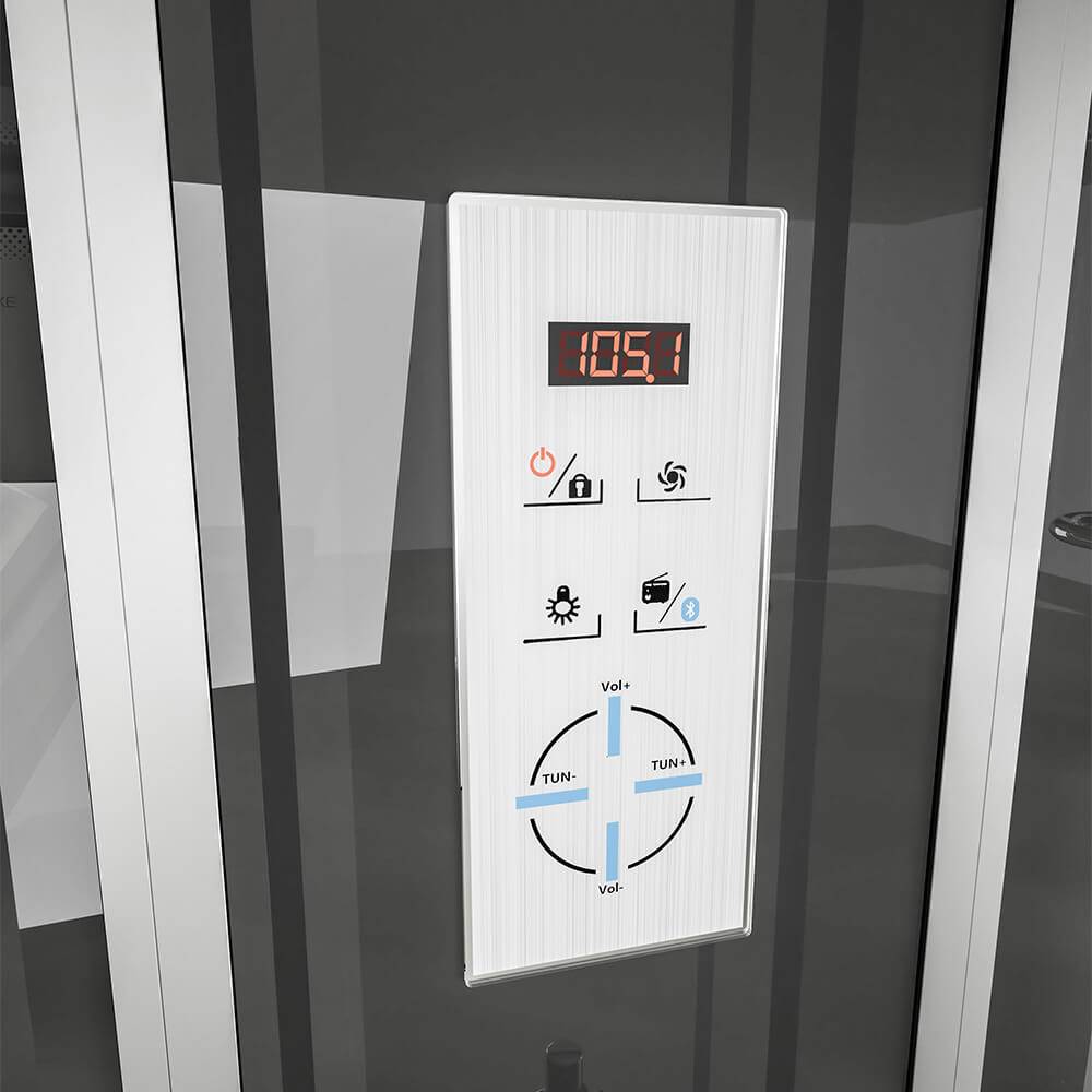 DUSCHKABINE ALLIN 2IN1 - Seitenauslage: Rechts, Farbe: Schwarz