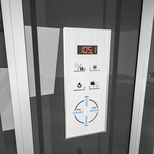 DUSCHKABINE ALLIN 2IN1 - Seitenauslage: Rechts, Farbe: Schwarz DUSCHKABINE ALLIN 2IN1 - Seitenauslage: Rechts, Farbe: Schwarz