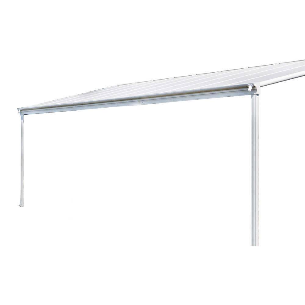 TERRASSENÜBERDACHUNG SOLIS - Farbe: Weiß, Größe: 312 / 320 x 300 / 303 x 278 / 226 cm