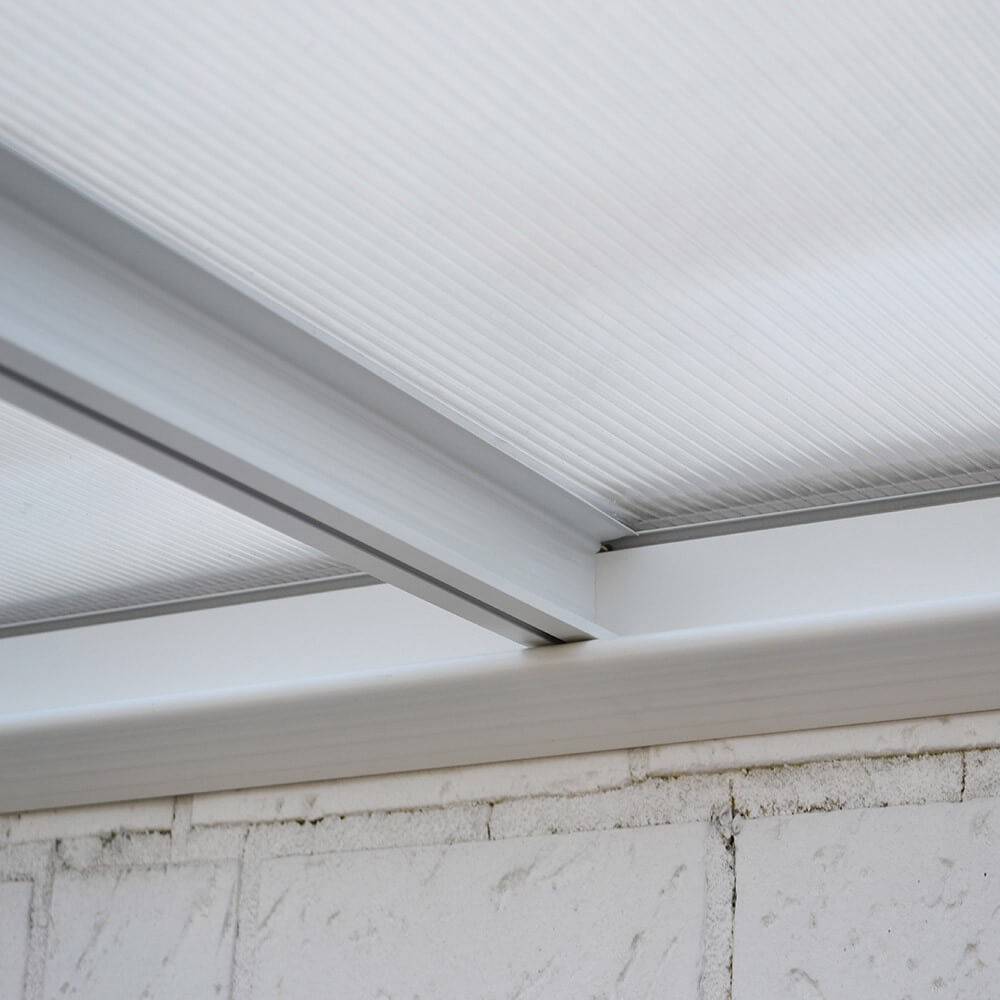 TERRASSENÜBERDACHUNG SOLIS - Farbe: Weiß, Größe: 564 / 557 x 303 / 300 x 278 / 226 cm