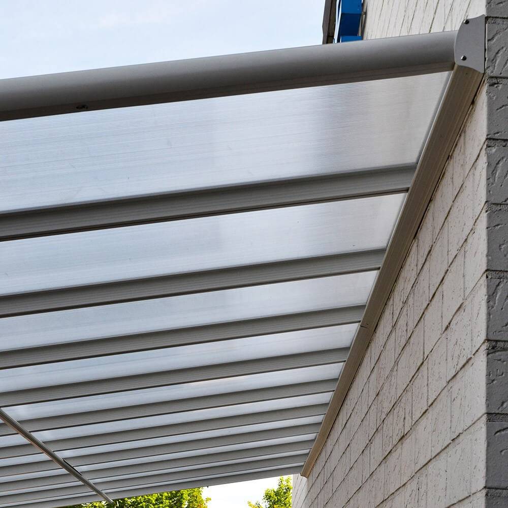 TERRASSENÜBERDACHUNG SOLIS - Farbe: Weiß, Größe: 564 / 557 x 303 / 300 x 278 / 226 cm