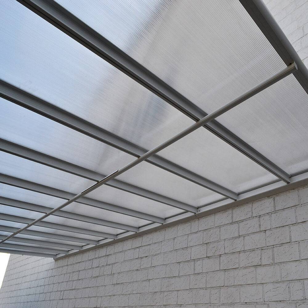 TERRASSENÜBERDACHUNG SOLIS - Farbe: Weiß, Größe: 564 / 557 x 303 / 300 x 278 / 226 cm