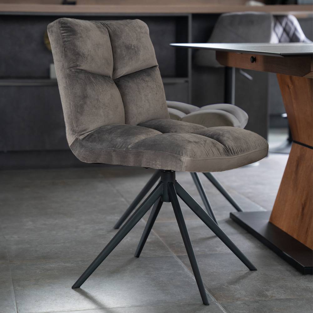 ESSZIMMERSTUHL NODA - Farbe: Hellgrau, Menge: 8