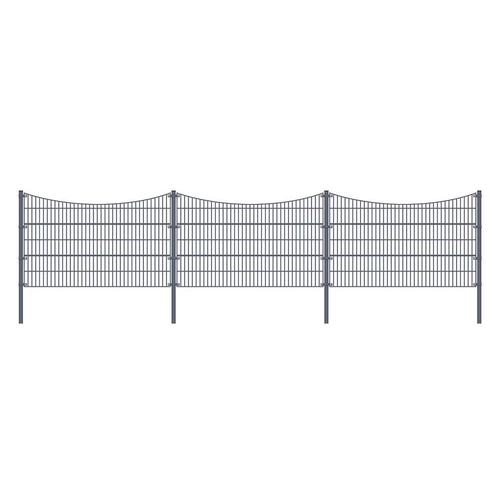 DOPPELSTABMATTENZAUN MORATA - Farbe / Höhe / Länge: Farbe: Anthrazit / Höhe: 240 cm / Länge: 16 m, Anzahl Eckpfosten: 4x Eckpfosten DOPPELSTABMATTENZAUN MORATA - Farbe / Höhe / Länge: Farbe: Anthrazit / Höhe: 240 cm / Länge: 16 m, Anzahl Eckpfosten: 4x Eckpfosten