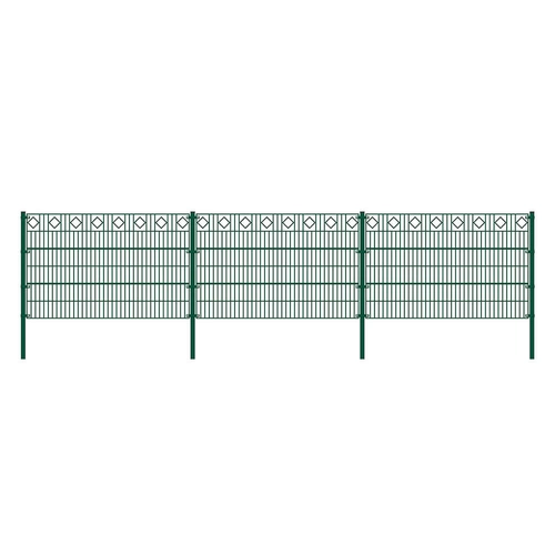DOPPELSTABMATTENZAUN MORATA - Farbe / Höhe / Länge: Farbe: Moosgrün / Höhe: 120 cm / Länge: 30 m, Anzahl Eckpfosten: 4x Eckpfosten DOPPELSTABMATTENZAUN MORATA - Farbe / Höhe / Länge: Farbe: Moosgrün / Höhe: 120 cm / Länge: 30 m, Anzahl Eckpfosten: 4x Eckpfosten