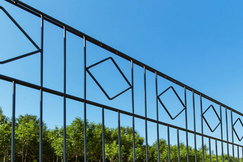 DOPPELSTABMATTENZAUN MORATA - Farbe / Höhe / Länge: Farbe: Moosgrün / Höhe: 120 cm / Länge: 30 m, Anzahl Eckpfosten: 4x Eckpfosten