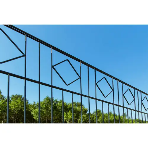 DOPPELSTABMATTENZAUN MORATA - Farbe / Höhe / Länge: Farbe: Moosgrün / Höhe: 200 cm / Länge: 10 m, Anzahl Eckpfosten: 3x Eckpfosten DOPPELSTABMATTENZAUN MORATA - Farbe / Höhe / Länge: Farbe: Moosgrün / Höhe: 200 cm / Länge: 10 m, Anzahl Eckpfosten: 3x Eckpfosten