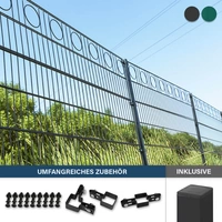 DOPPELSTABMATTENZAUN MORATA - Farbe / Höhe / Länge: Farbe: Moosgrün / Höhe: 120 cm / Länge: 40 m, Anzahl Eckpfosten: 3x Eckpfosten DOPPELSTABMATTENZAUN MORATA - Farbe / Höhe / Länge: Farbe: Moosgrün / Höhe: 120 cm / Länge: 40 m, Anzahl Eckpfosten: 3x Eckpfosten
