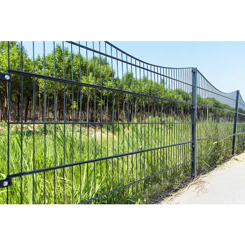 DOPPELSTABMATTENZAUN MORATA - Farbe / Höhe / Länge: Farbe: Anthrazit / Höhe: 240 cm / Länge: 46 m, Anzahl Eckpfosten: 3x Eckpfosten DOPPELSTABMATTENZAUN MORATA - Farbe / Höhe / Länge: Farbe: Anthrazit / Höhe: 240 cm / Länge: 46 m, Anzahl Eckpfosten: 3x Eckpfosten