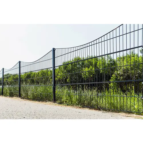 DOPPELSTABMATTENZAUN MORATA - Farbe / Höhe / Länge: Farbe: Anthrazit / Höhe: 200 cm / Länge: 50 m, Anzahl Eckpfosten: 3x Eckpfosten DOPPELSTABMATTENZAUN MORATA - Farbe / Höhe / Länge: Farbe: Anthrazit / Höhe: 200 cm / Länge: 50 m, Anzahl Eckpfosten: 3x Eckpfosten