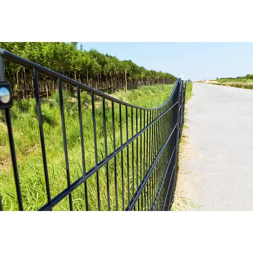 DOPPELSTABMATTENZAUN MORATA - Farbe / Höhe / Länge: Farbe: Anthrazit / Höhe: 200 cm / Länge: 50 m, Anzahl Eckpfosten: 3x Eckpfosten DOPPELSTABMATTENZAUN MORATA - Farbe / Höhe / Länge: Farbe: Anthrazit / Höhe: 200 cm / Länge: 50 m, Anzahl Eckpfosten: 3x Eckpfosten