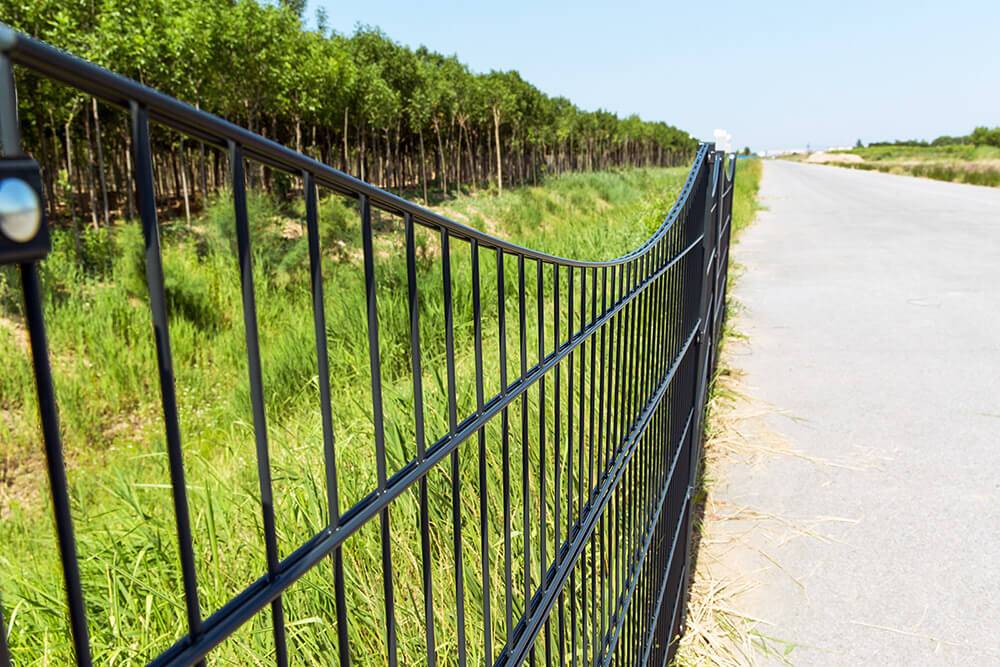 DOPPELSTABMATTENZAUN MORATA - Farbe / Höhe / Länge: Farbe: Anthrazit / Höhe: 80 cm / Länge: 50 m, Anzahl Eckpfosten: ohne Eckpfosten