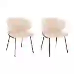 ESSZIMMERSTUHL AMARA - Menge: 2, Farbe: Samt Beige ESSZIMMERSTUHL AMARA - Menge: 2, Farbe: Samt Beige
