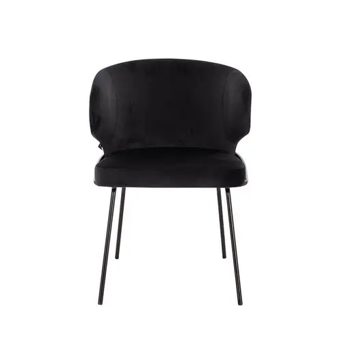 ESSZIMMERSTUHL AMARA - Menge: 4, Farbe: Samt Schwarz ESSZIMMERSTUHL AMARA - Menge: 4, Farbe: Samt Schwarz