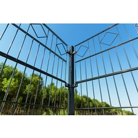 DOPPELSTABMATTENZAUN MORATA - Farbe / Höhe / Länge: Farbe: Moosgrün / Höhe: 160 cm / Länge: 40 m, Anzahl Eckpfosten: 4x Eckpfosten DOPPELSTABMATTENZAUN MORATA - Farbe / Höhe / Länge: Farbe: Moosgrün / Höhe: 160 cm / Länge: 40 m, Anzahl Eckpfosten: 4x Eckpfosten