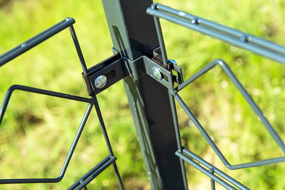 DOPPELSTABMATTENZAUN MORATA - Farbe / Höhe / Länge: Farbe: Moosgrün / Höhe: 160 cm / Länge: 20 m, Anzahl Eckpfosten: 4x Eckpfosten