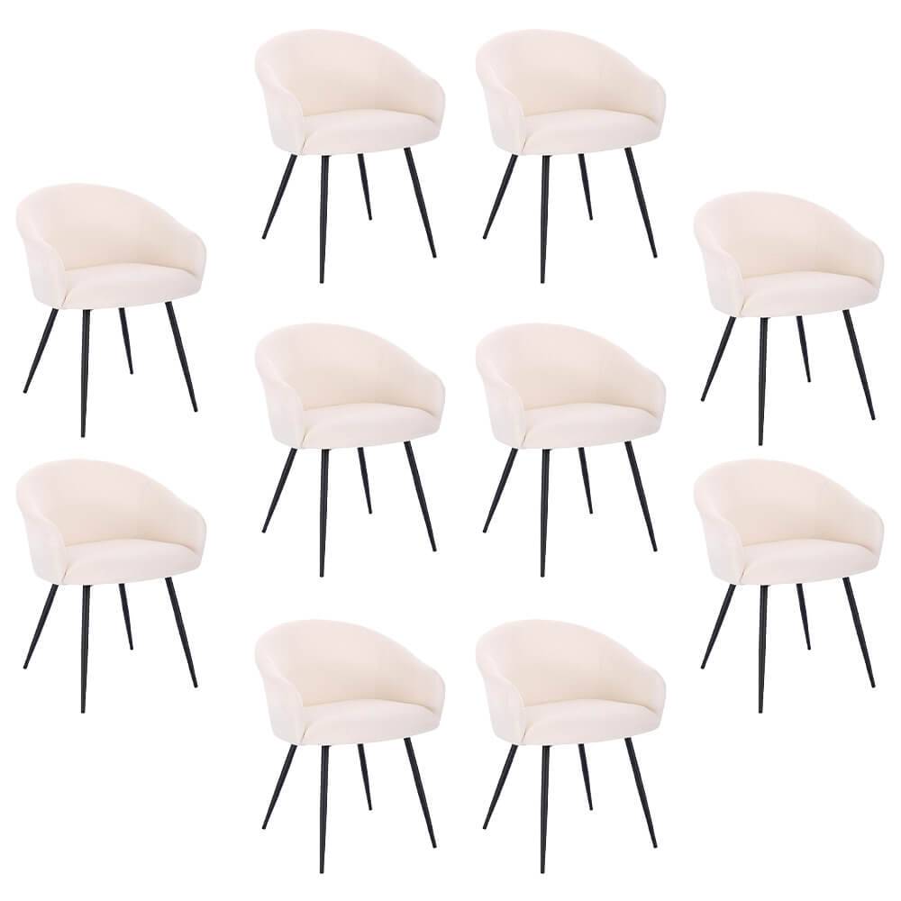 ESSZIMMERSTUHL CELESTE - Menge: 10, Farbe: Bouclé Weiß