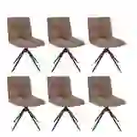 ESSZIMMERSTUHL NODA - Farbe: Grau/Braun, Menge: 6 ESSZIMMERSTUHL NODA - Farbe: Grau/Braun, Menge: 6