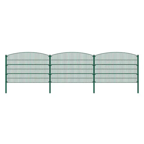 DOPPELSTABMATTENZAUN MORATA - Farbe / Höhe / Länge: Farbe: Moosgrün / Höhe: 200 cm / Länge: 36 m, Anzahl Eckpfosten: 4x Eckpfosten DOPPELSTABMATTENZAUN MORATA - Farbe / Höhe / Länge: Farbe: Moosgrün / Höhe: 200 cm / Länge: 36 m, Anzahl Eckpfosten: 4x Eckpfosten