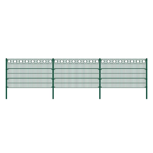 DOPPELSTABMATTENZAUN MORATA - Farbe / Höhe / Länge: Farbe: Moosgrün / Höhe: 240 cm / Länge: 36 m, Anzahl Eckpfosten: 3x Eckpfosten DOPPELSTABMATTENZAUN MORATA - Farbe / Höhe / Länge: Farbe: Moosgrün / Höhe: 240 cm / Länge: 36 m, Anzahl Eckpfosten: 3x Eckpfosten