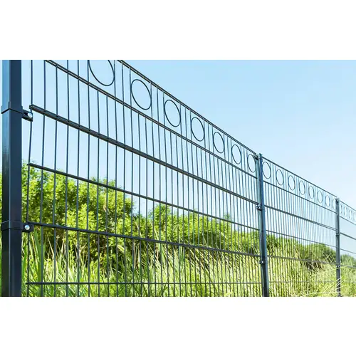 DOPPELSTABMATTENZAUN MORATA - Farbe / Höhe / Länge: Farbe: Moosgrün / Höhe: 80 cm / Länge: 10 m, Anzahl Eckpfosten: 4x Eckpfosten DOPPELSTABMATTENZAUN MORATA - Farbe / Höhe / Länge: Farbe: Moosgrün / Höhe: 80 cm / Länge: 10 m, Anzahl Eckpfosten: 4x Eckpfosten