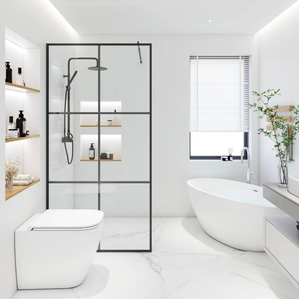 DUSCHABTRENNUNG BAKI - Größe: 80 x 200 cm