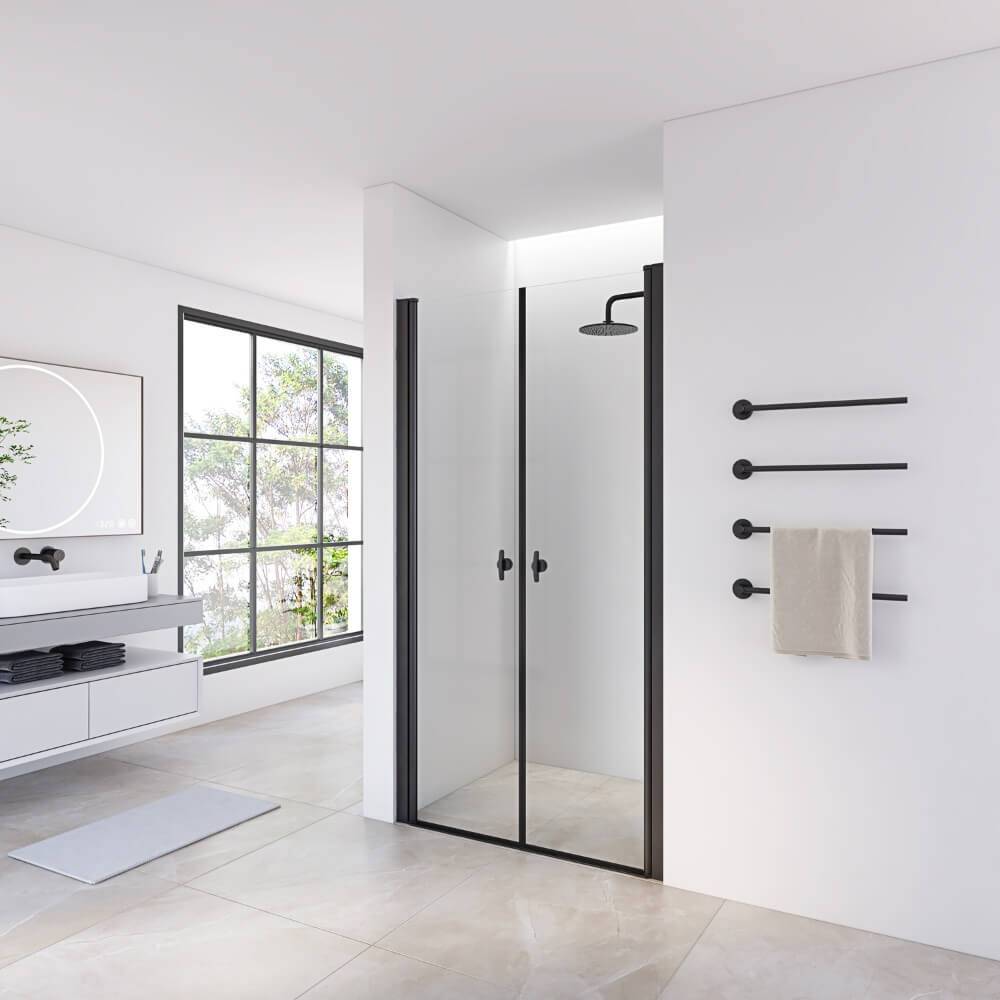 PENDELTÜR LAVEA - Farbe: Schwarz, Größe: 95 x 195 cm