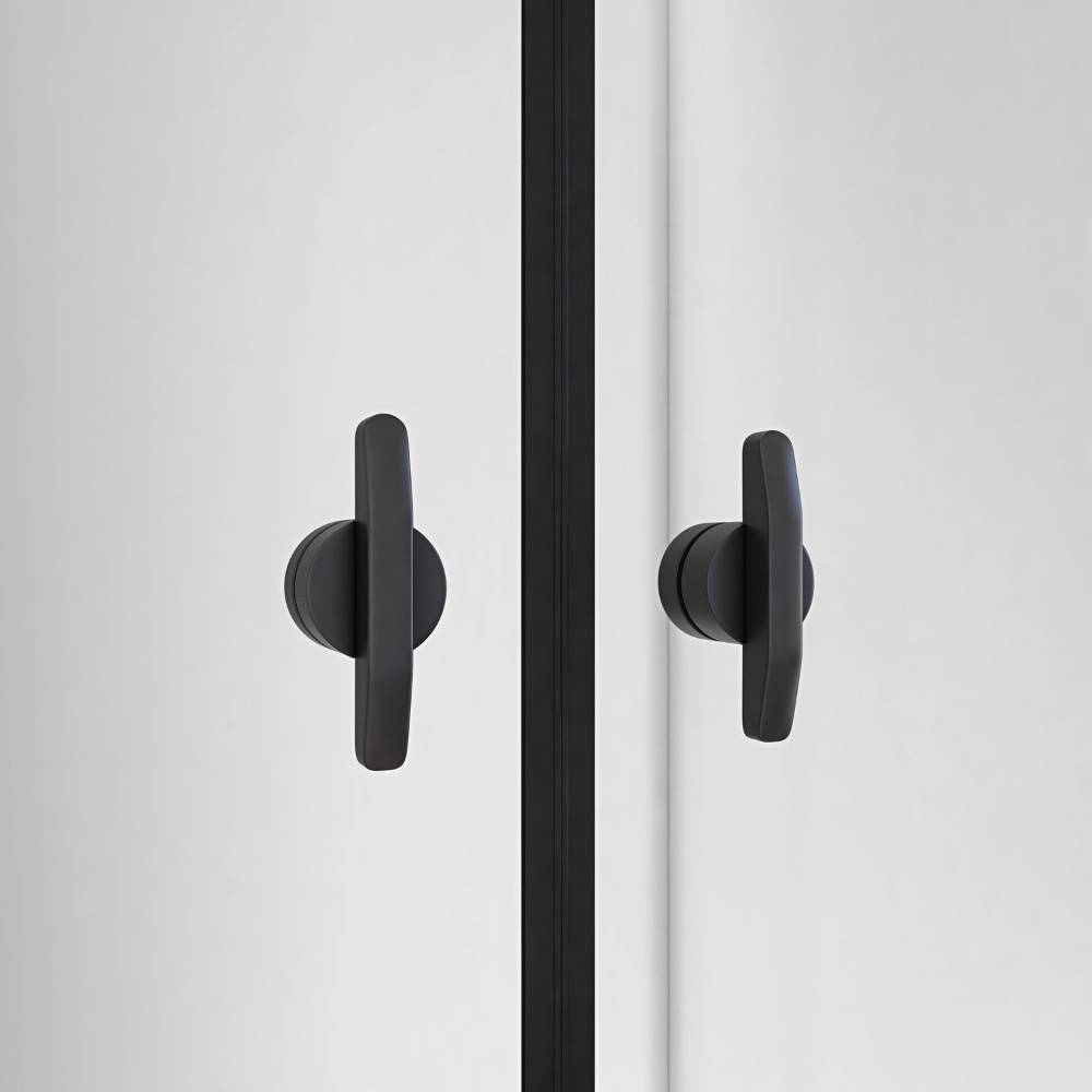 PENDELTÜR LAVEA - Farbe: Schwarz, Größe: 95 x 195 cm