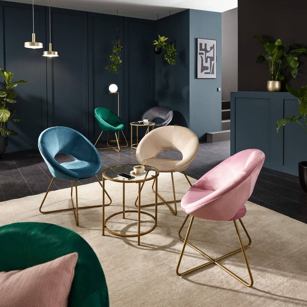 SAMSTSTUHL SELESA - Farbe: Grau