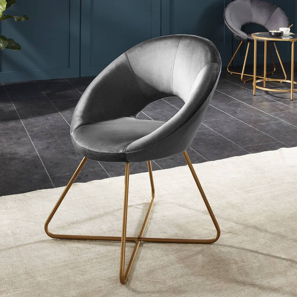 SAMSTSTUHL SELESA - Farbe: Grau