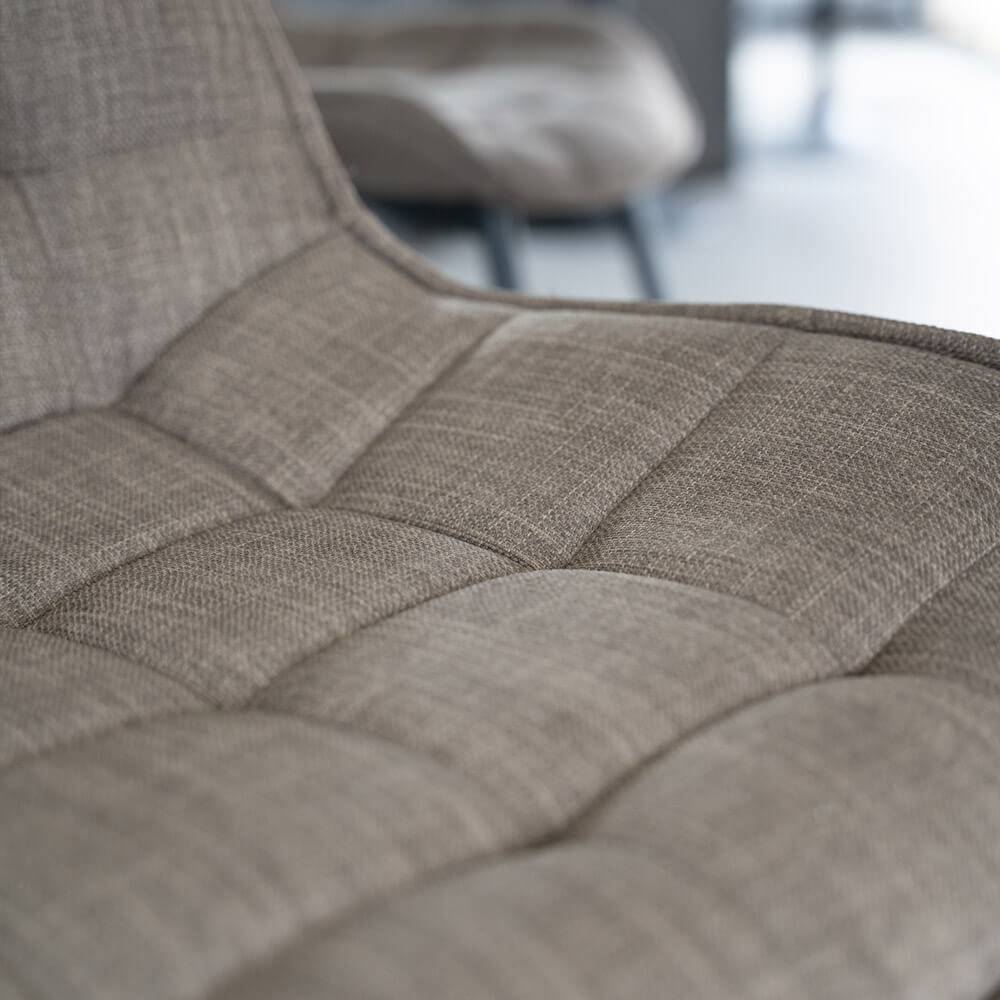 POLSTERSTUHL IKALO - Farbe: Grau/Braun, Menge: 6