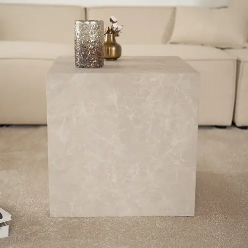 COUCHTISCH AMIRI M - Farbe: Beige, Größe: 50 x 50 x 50 cm COUCHTISCH AMIRI M - Farbe: Beige, Größe: 50 x 50 x 50 cm