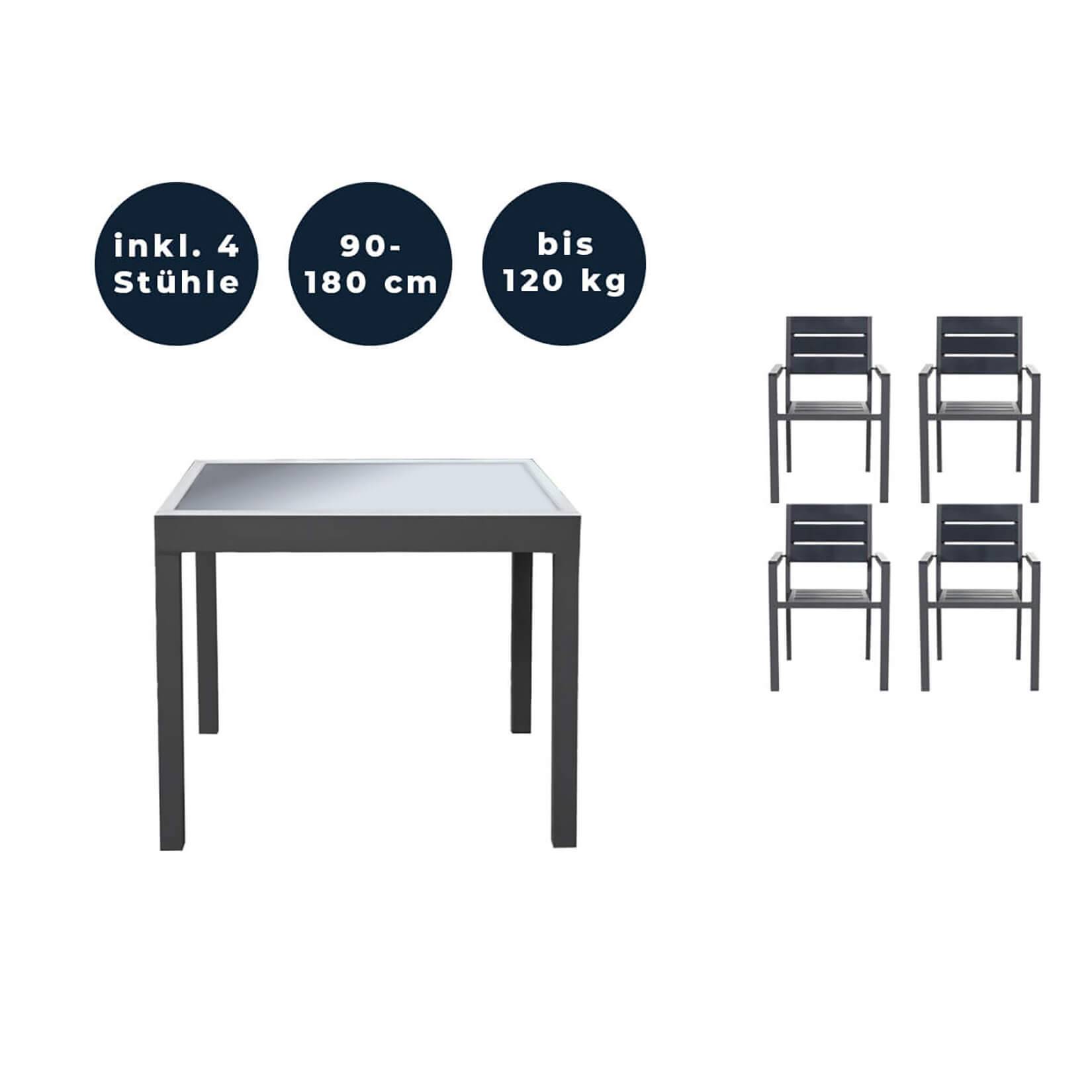 SITZGRUPPE VERANO MADERA - Menge: 5 tlg.