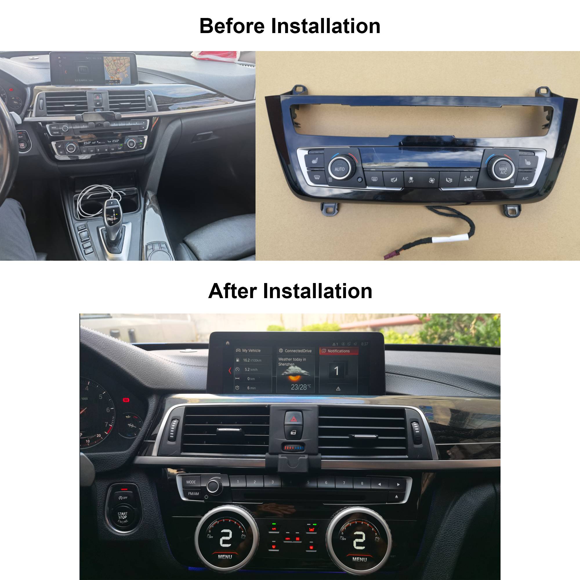 Für BMW F30 F31 F32 F34 F35 F36 F80 F8x Klimabedienteil AC Klimapanel Touch LED