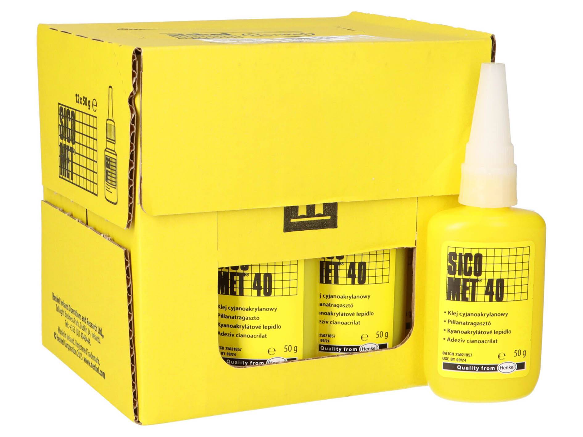 12x Klebstoff Sicomet 40 a 50 gr. pro Flasche (1 VPE / Packung)