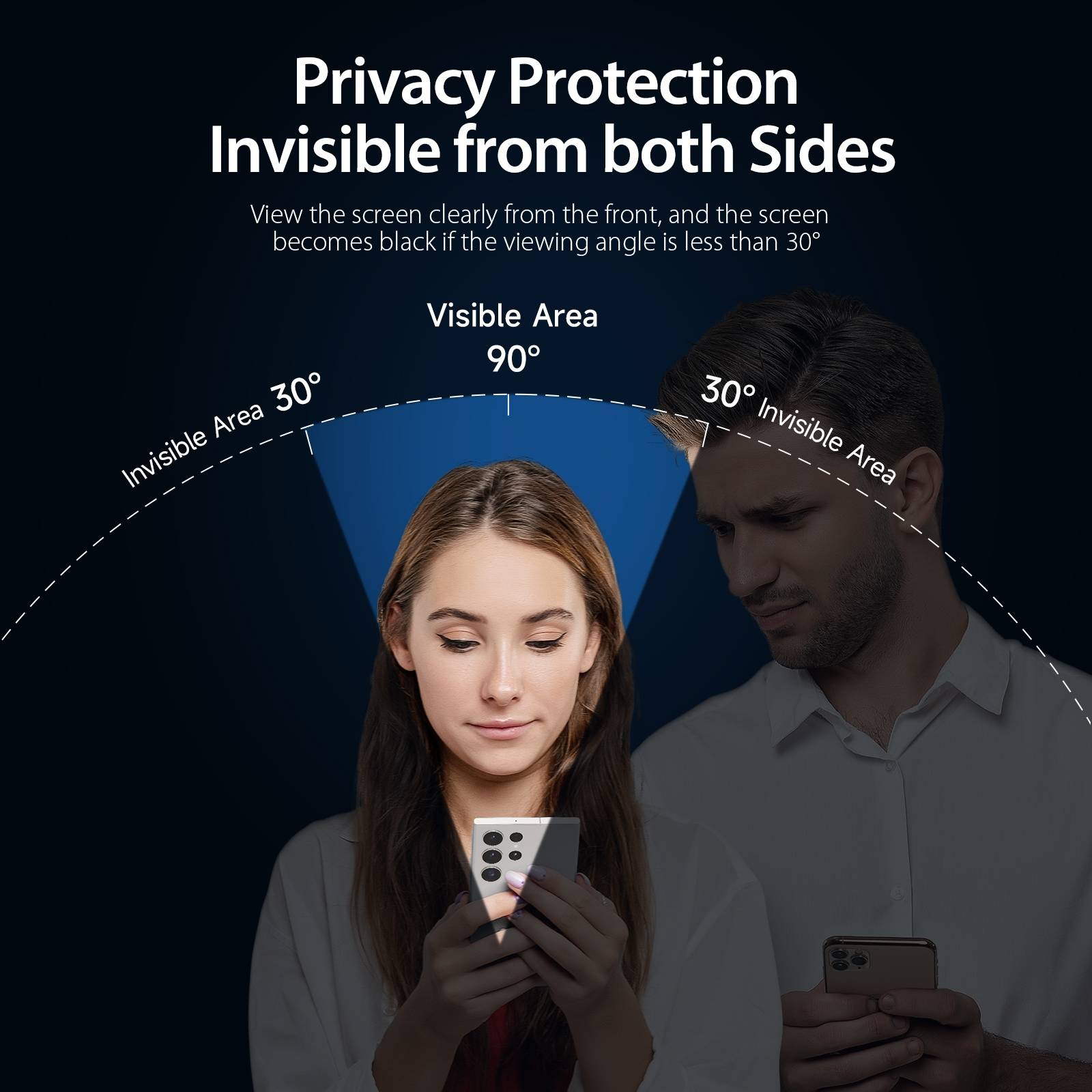 1x Blickschutz 9H Panzerglas für Samsung Galaxy S24 Ultra Anti-Spy Displayschutz Schutzglas Schutzfolie Tempered Hartglas Screen-Protector