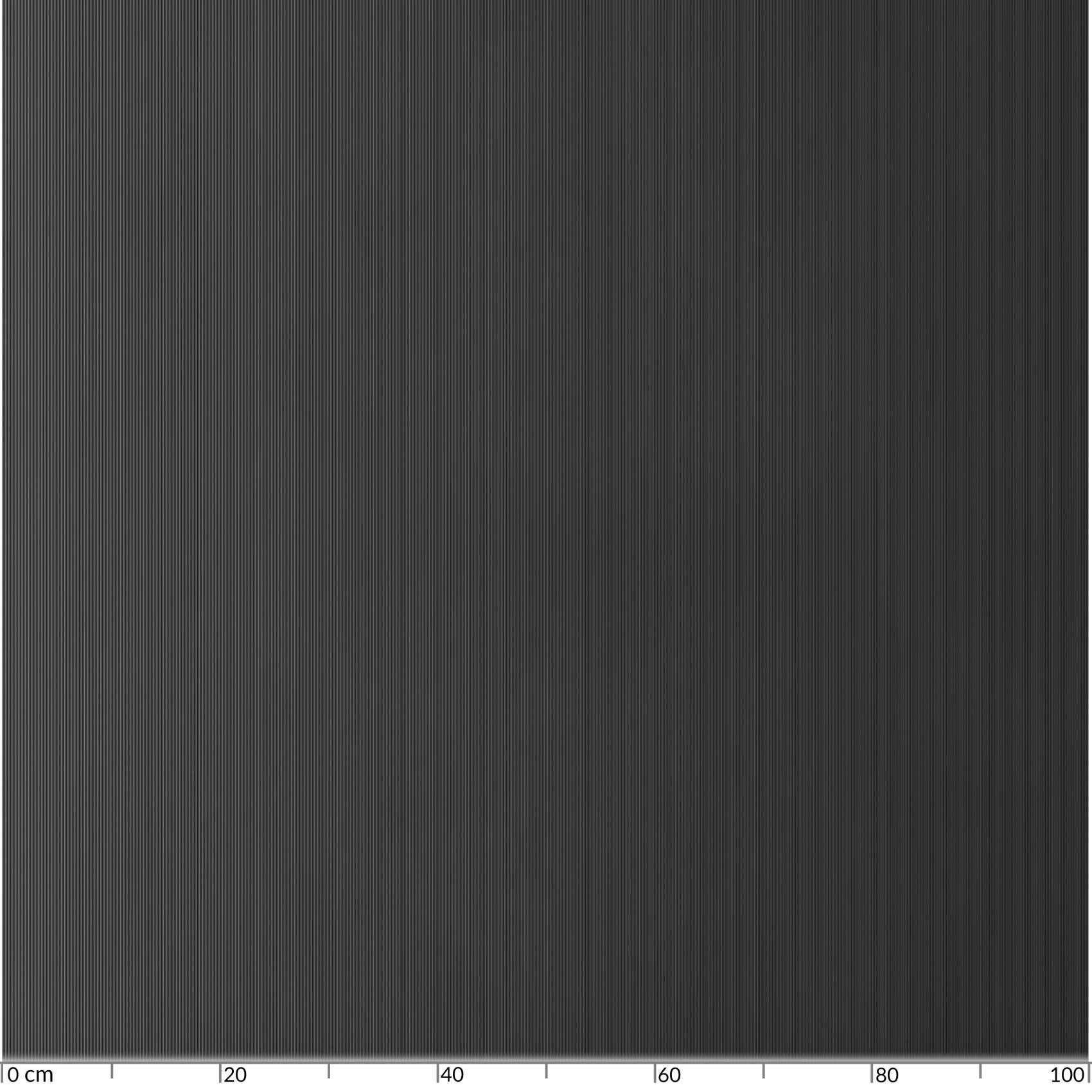 Leerer dunkelgrauer gestreifter Diagrammbereich mit x-Achse beschriftet von 0 bis 100 cm und ohne aufgetragene Daten.