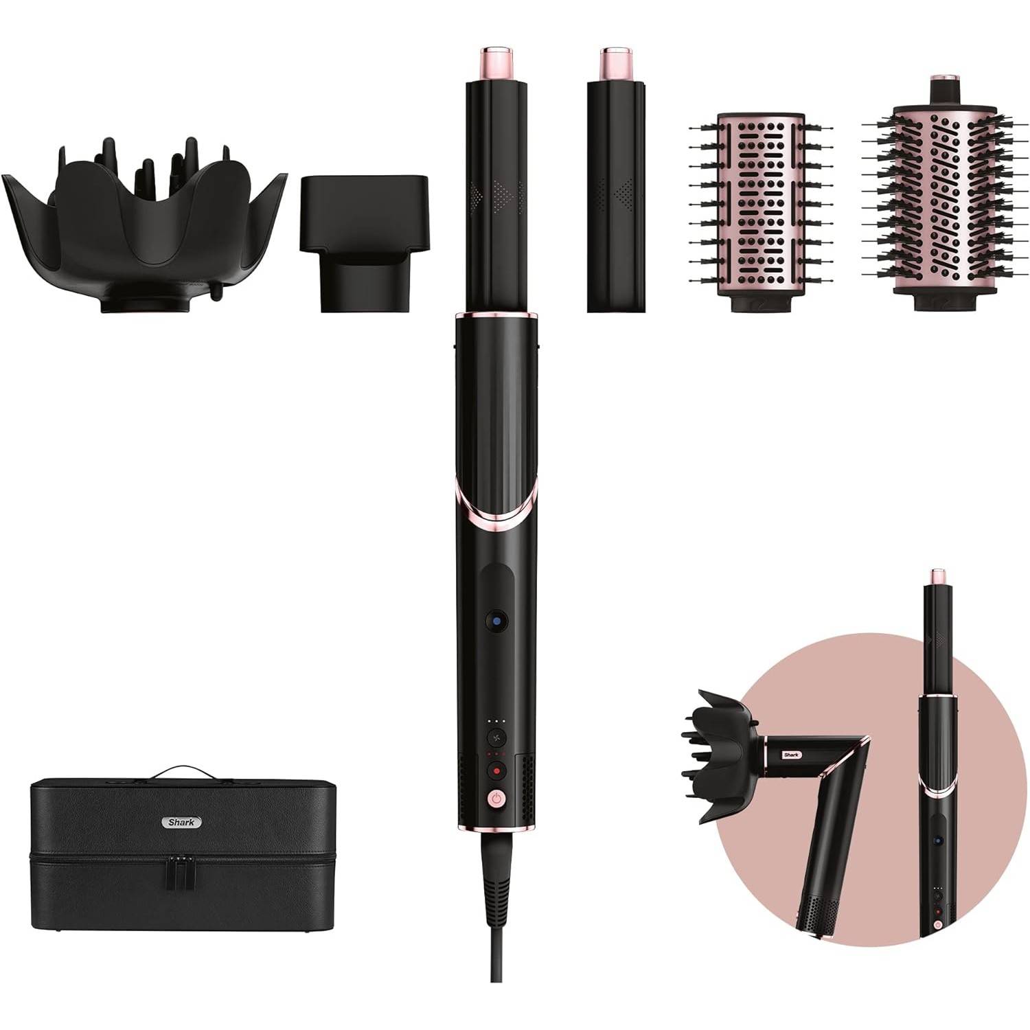 Shark HD440EU Multistyler Air Wrap 5-in-1 black rose Home & Living Haushaltskleingeräte