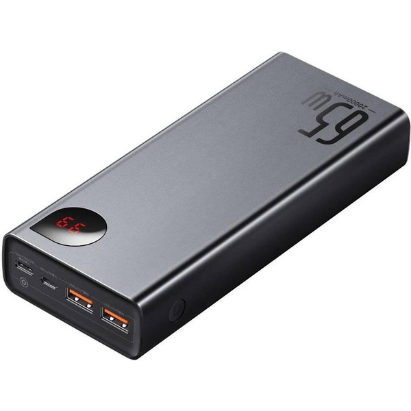 Externer LiPo-Akku (Powerbank) mit PD3.0 QC3.0 2xUSB + USB C 65W 20000mAh ADAMAN schwarz BASEUS (PPIMDA-D01)