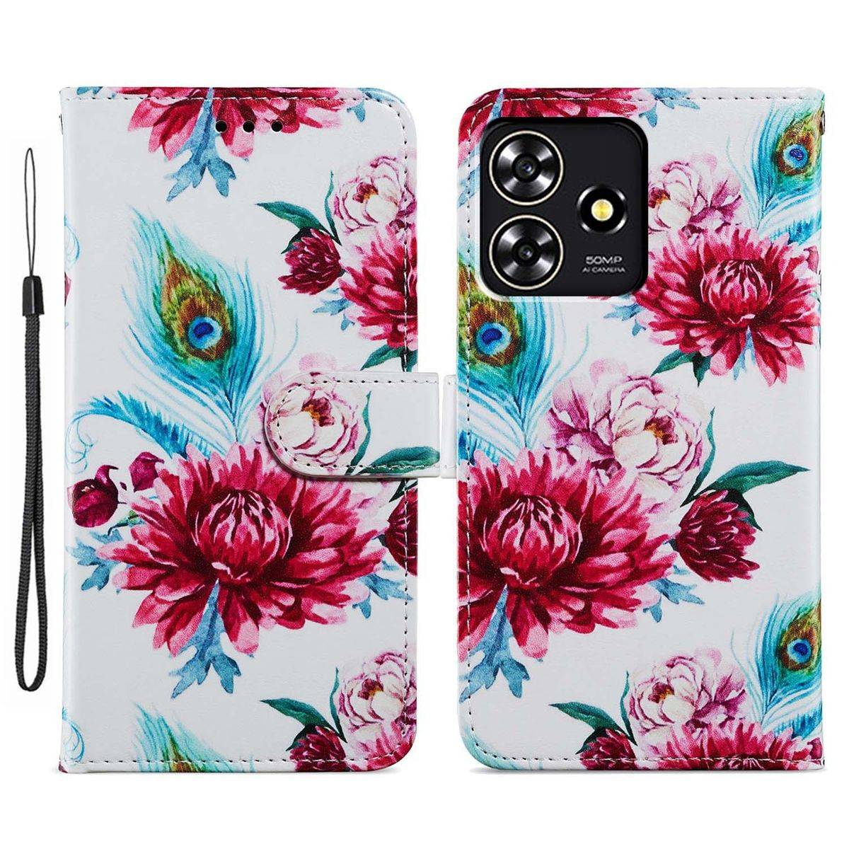 Für ZTE Blade A73 4G Book Wallet Tasche mit Schlaufe Etui Hülle Motiv3