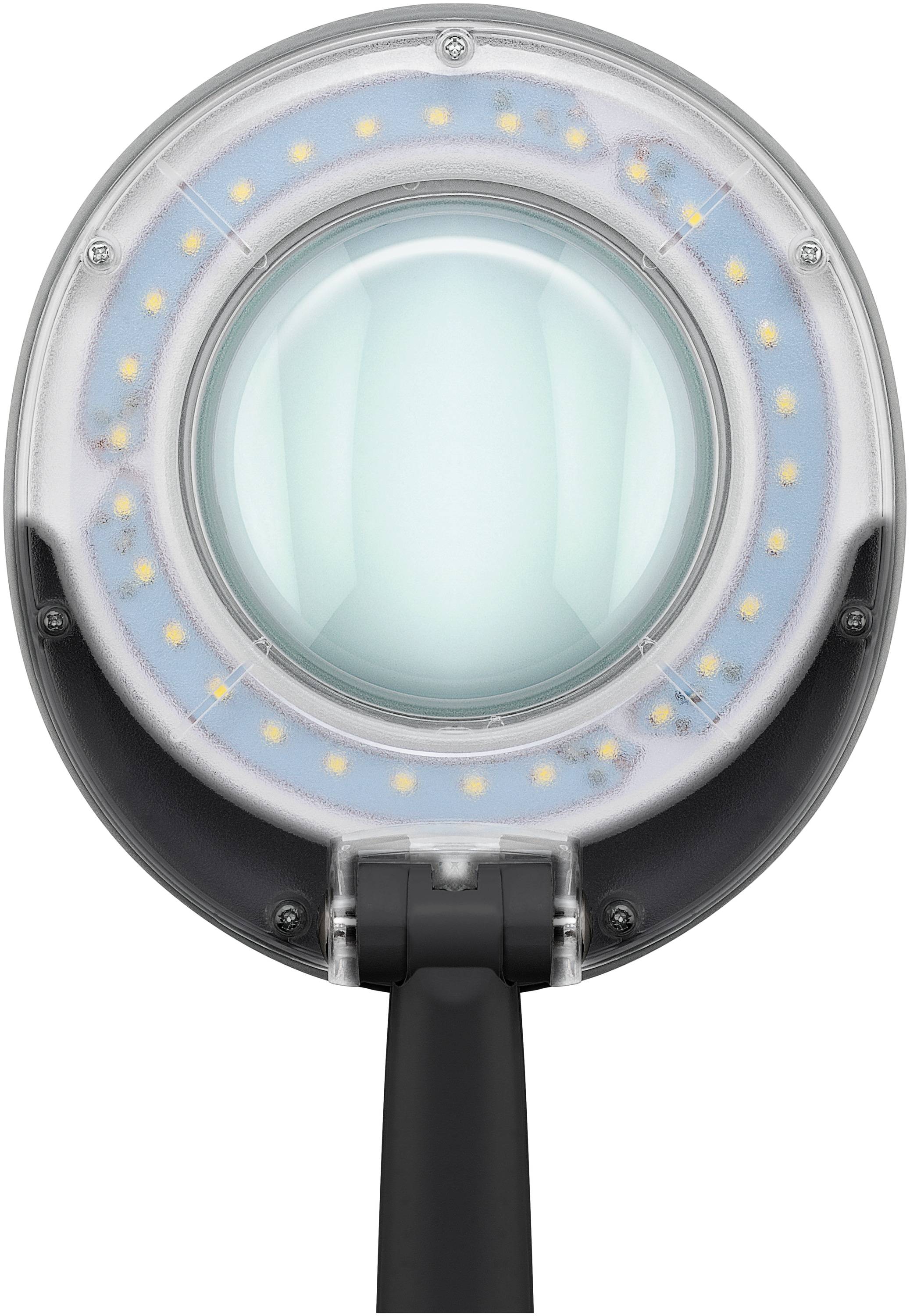 GOOBAY LED-Stand-Lupenleuchte, 6 W, 450 lm, 1,75x Vergrößerung, schwarz