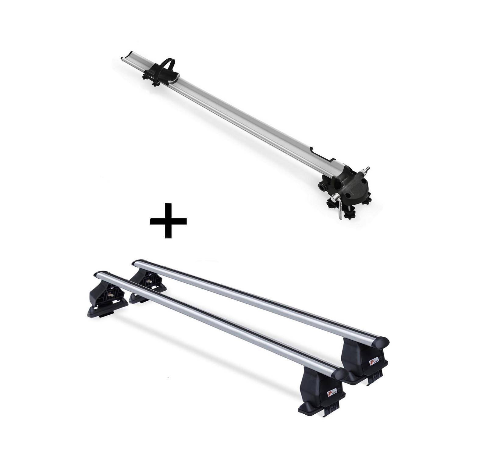 Fahrradträger Bike Pro + Dachträger Menabo Tema kompatibel mit für Audi A4 (4 Türer) 1994-2000