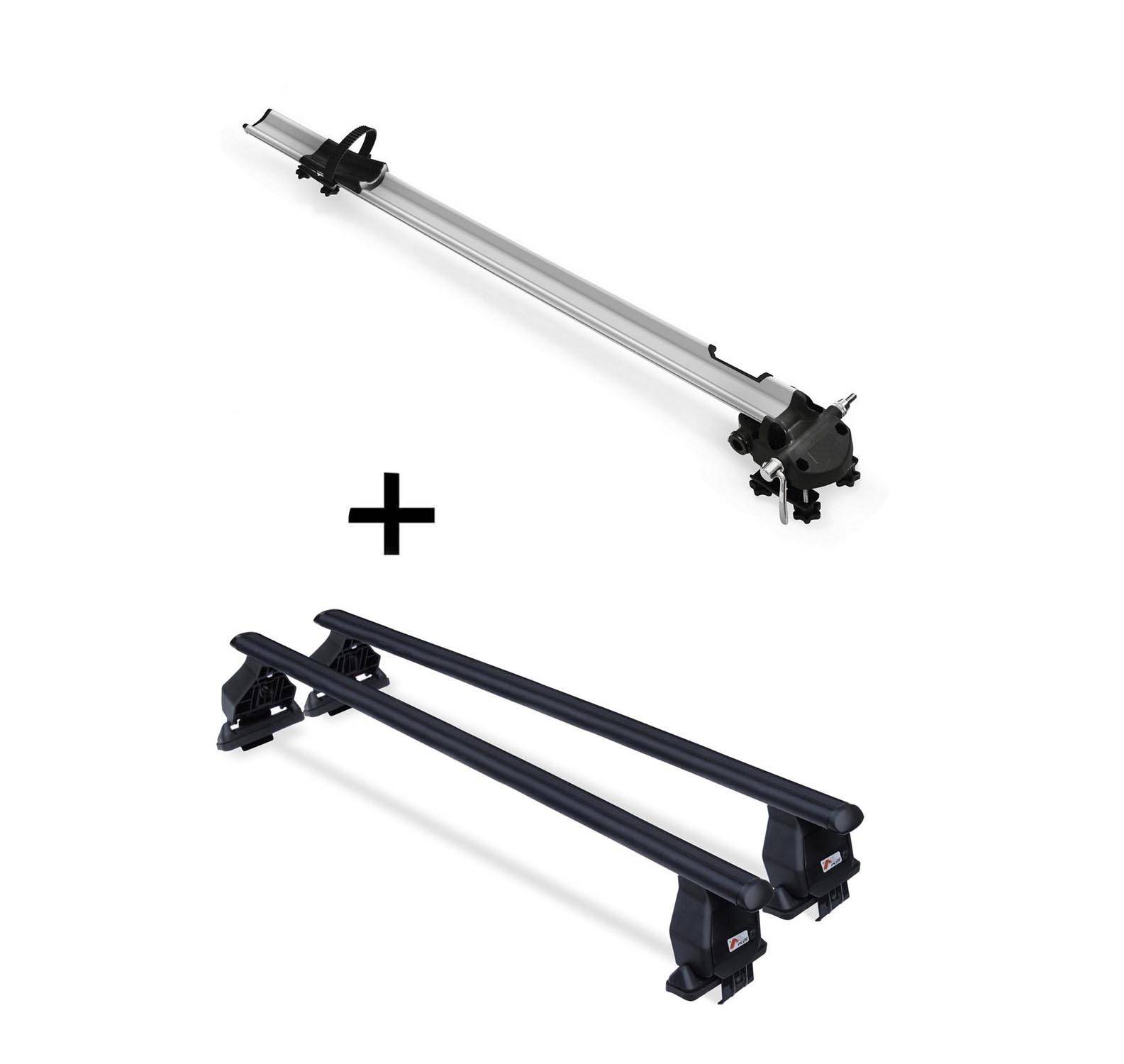 Fahrradträger Bike Pro + Dachträger Menabo Tema Stahl kompatibel mit für Citroen Xsara Picasso (Schrägheck 5 1999-2010