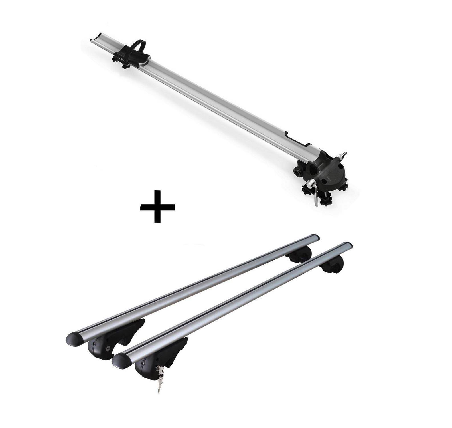 Fahrradträger Bike Pro + Dachträger Rio 120 kompatibel mit für BMW 5er Touring 95-10