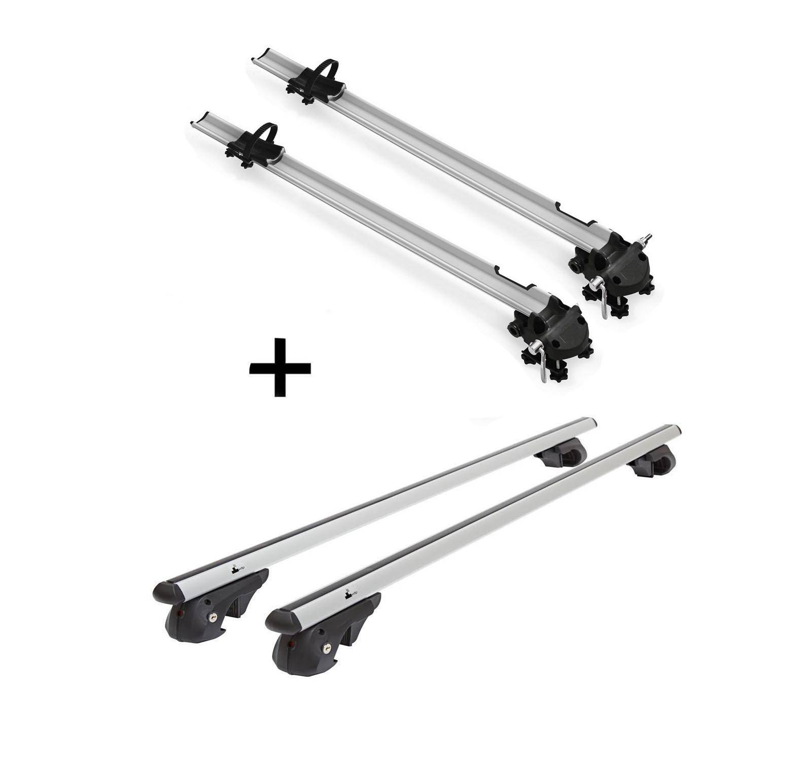 2x Fahrradträger Bike Pro + Dachträger VDP004 L kompatibel mit für Suzuki SX4 Fliessheck Classic ab '06