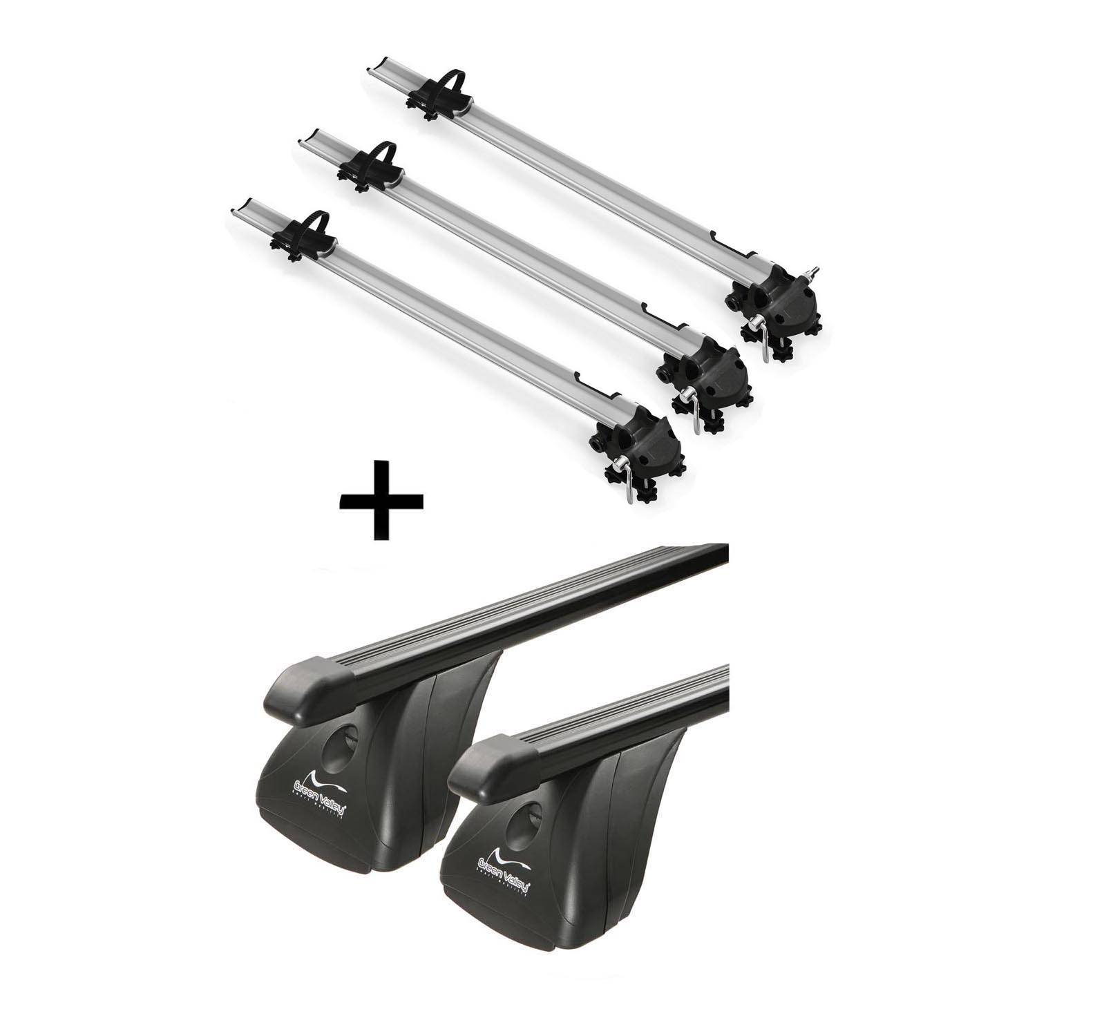 3x Fahrradträger Bike Pro + Dachträger VDP Stahl kompatibel mit für Citroen C5 II 4 Türer 2008-2017