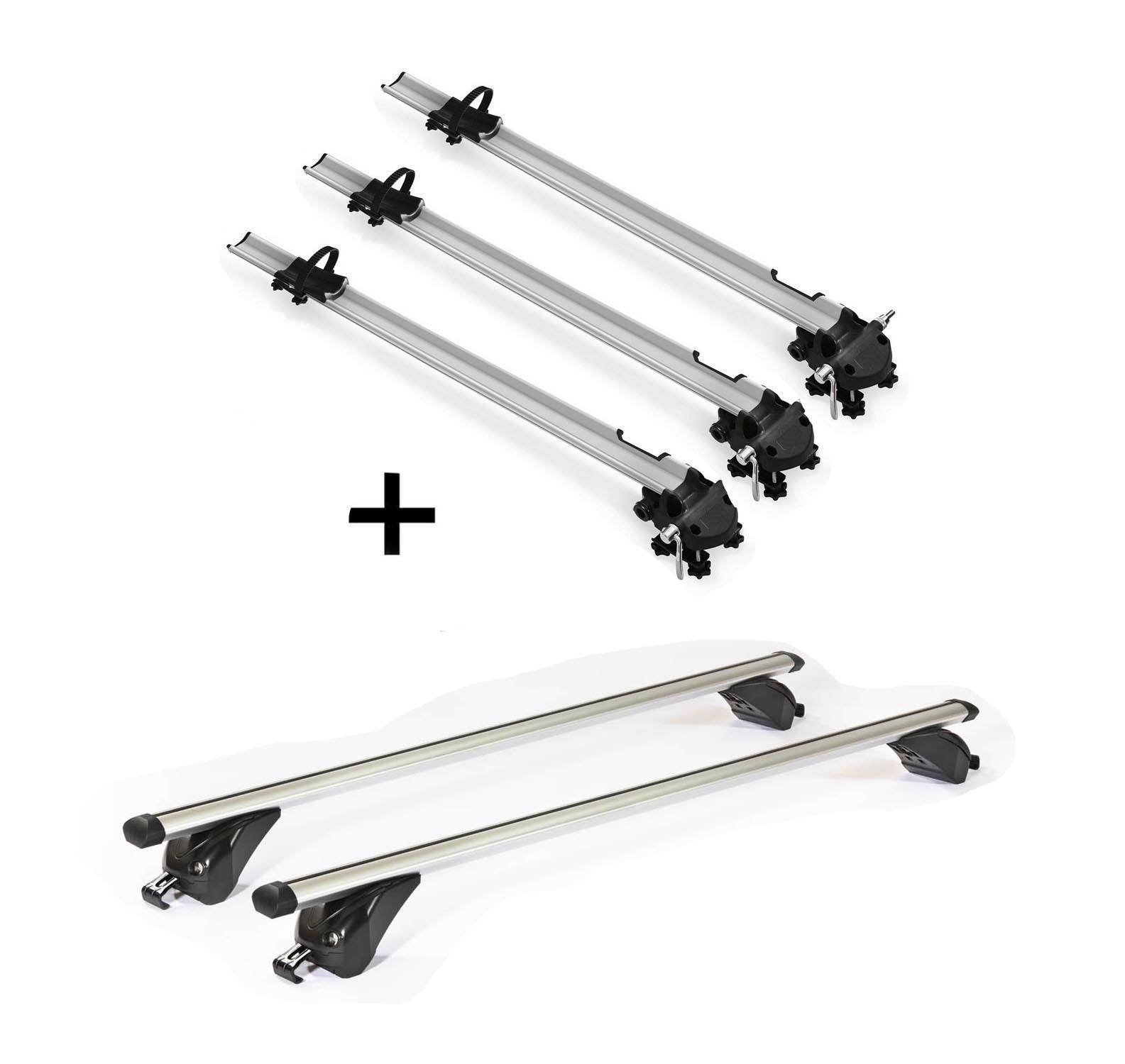 3x Fahrradträger Bike Pro + Dachträger/Relingträger VDP KING2 kompatibel mit Bmw X4 (F26) (5 Türer) ab 14