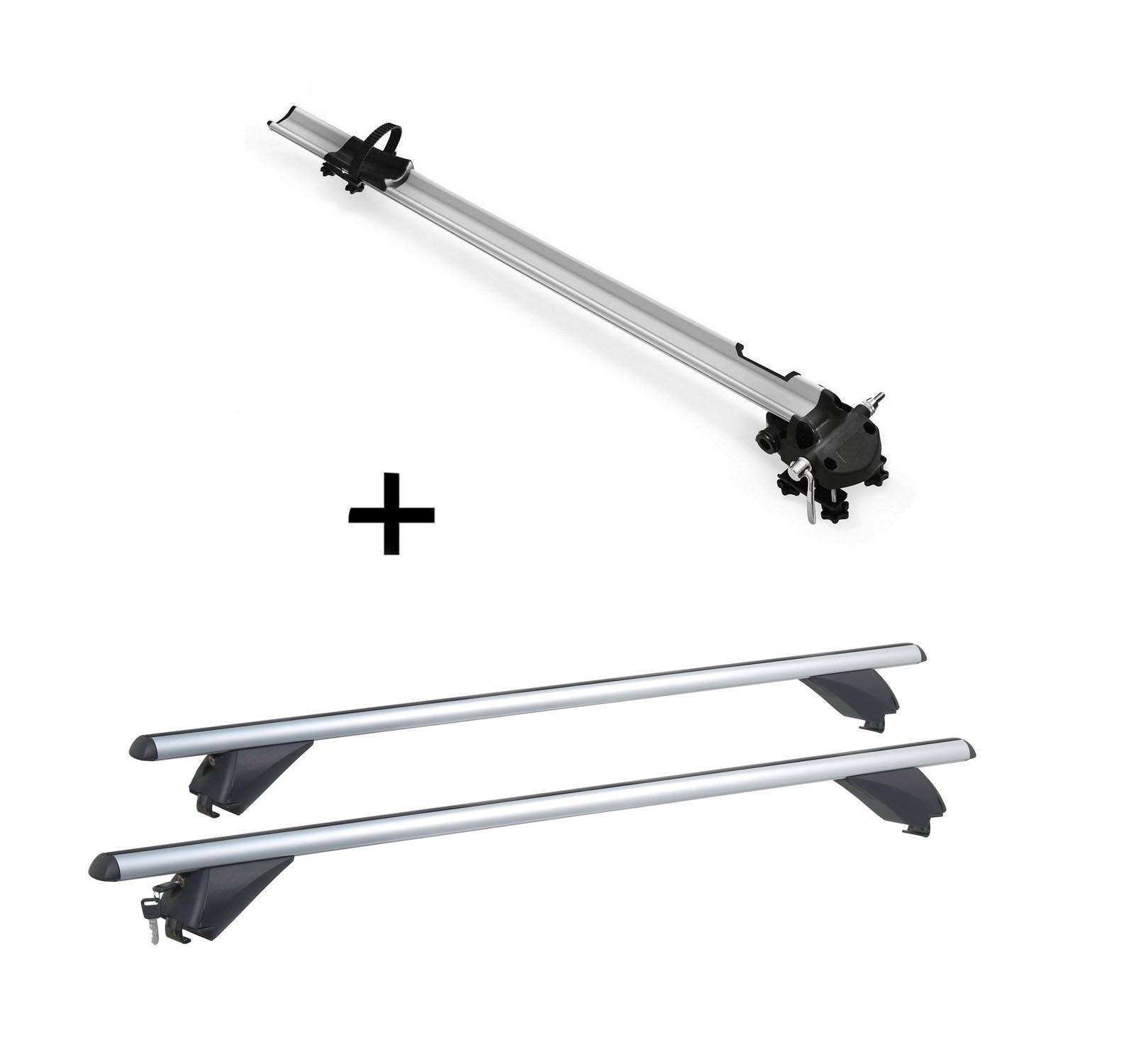 Fahrradträger Bike Pro + Alu Dachträger RB003 kompatibel mit Bmw X4 (F26) (5Türer) ab 2015